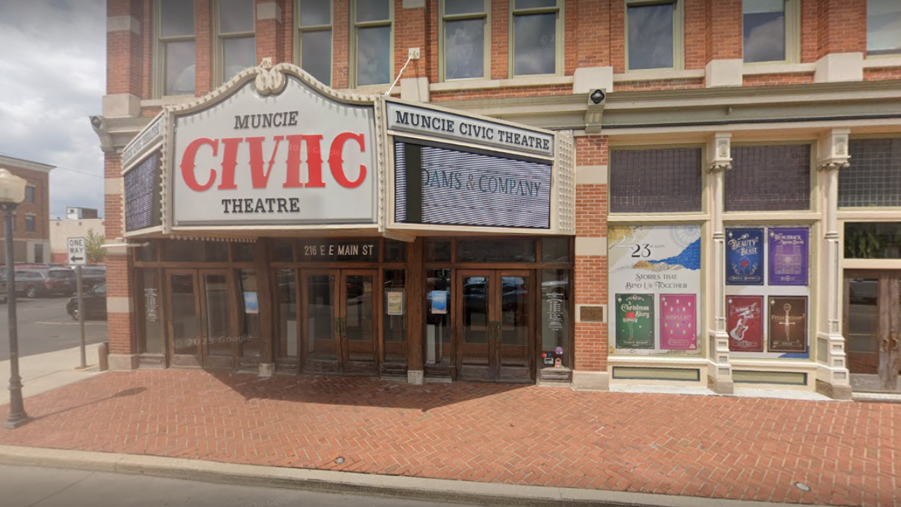 Outside view of Muncie Civic Theatre Muncie, IN